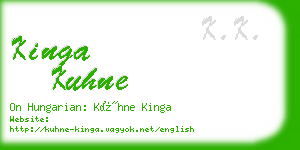 kinga kuhne business card